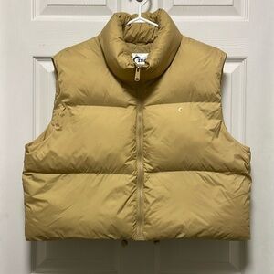 ZYIA | Active | Elevate | Crop | Puffer Vest | Khaki | Size L
